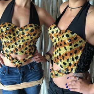 Costume Leopard/Chetah halter tops
